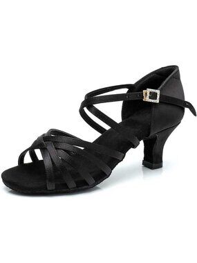 Elegant Satin Latin Dance Shoes for Women - Professional Ballroom & Salsa